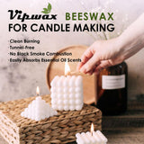 VIPwax White Beeswax Pellets 1LB, Natural Organic Beeswax, Beeswax for Candle Making, Body, Skin Care DIY, Lip Balm and Soap Making Supplies VIPwax