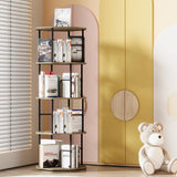 HOVANESTY Rotating Bookshelf, Spinning Bookshelf, 4 Tier 360 Display Freestanding Wood Rotating Bookcase for Kids Room, Living Room, Office, Bedroom, Study Room HOVANESTY