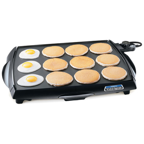 Presto 07046 Tilt 'n Drain Big Griddle Cool-Touch Electric Griddle Presto
