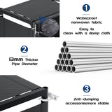 Mavivegue Book Shelf, 12 Cube Storage Organizer, DIY Bookcase, Metal Bookshelf,Tall Book case for Bedroom, Living Room,Office,Closet, Black Cubicle Rack Mavivegue