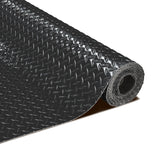 Grandroad auto 8x20 FT Garage Floor Mat, 2.4mm Thicked Flooring Roll 160 sqft Diamond Plate PVC Rubber Trailer Mat, Non-Slip Floor Protector Mat for Garage Warehouse Gyms Boats, Black Grandroad auto