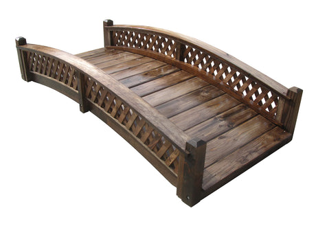 SamsGazebos Butterfly Garden Bridge with Diamond Lattice Railings 6 ft SamsGazebos