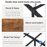 Ailisite Queen Size Bed Frame with 4 Drawers, LED Lights & USB Charging Ports - Rustic Wood Platform Design Ailisite