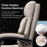 HDHNBA Executive Office Chair Comfortable Desk Chairs with Foot Rest High Back Computer Gaming Chairs Reclining PU Leather Work Chair for Home Office, Beige HDHNBA