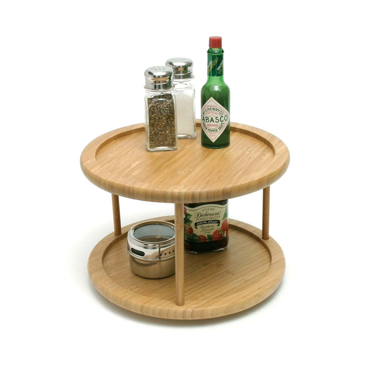 Lipper International 8302 Bamboo Wood 2-Tier 10" Kitchen Turntable Lipper International