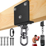 Dolibest Heavy Punching Bag Hanger, 360° Rotation I-Beam Mount for Boxing Muay Thai, Wood Beam Hook for Weight Strength Training Systems, Aerial Yoga & Hammock, Resistance Band (1000 LB Capacity) Dolibest