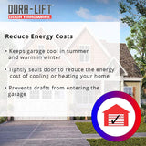 DURA-LIFT Garage Door Double-T Rubber Weather Seal 16' Wide Doors DURA-LIFT
