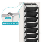 AOODA 10 Tier Clear Over the Door Shoe Organizer Storage, Deep Pockets Large Hanging Shoe Rack for Closet Door, Fit 20 Pairs Shoe Holder Hanger for Sneakers, Boots (Black) AOODA