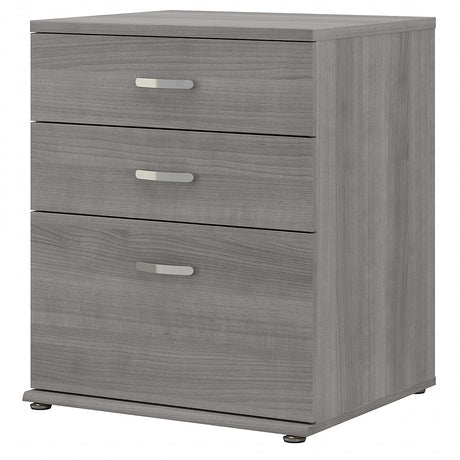 Bush Business Furniture Universal 34-inch Floor Storage Cabinet with Drawers, Platinum Gray (UNS328PG) Bush Business Furniture