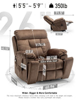 HBUI Lift Chair/Lazy boy Recliner Chair with Cupholder/Power Lift Recliner Chair for Elderly， Electric Recliner/Big and Tall Recliners for People Up to 6'2"/350lb Range HBUI