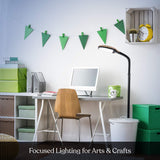 Brightech Litespan - LED Floor Reading Lamp, Modern Wooden Style, Adjustable Gooseneck, 850-950 Lumens, 12W, 3-Year Warranty Brightech