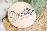 Personalized 3D Baby Name Announcement, Custom Newborn Baby Name Hospital Photo Prop, 30 Colors, Custom Welcome New Baby Name Sign For Hospital Obsidian Home Creations