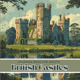 British Castles Coloring Book for Adults: Historic Architecture & Majestic Landscapes Majosta