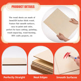 AWIZOM 12 Pack Basswood Sheets for Crafts-12 x 16 x 1/8 Inch- 3mm Thick Plywood Sheets with Smooth Surfaces Unfinished Wood Boards for Laser Cutting, Wood Burning, Architectural Models, Staining AWIZOM