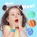 Karsspor Glitter/Laser/Normal Lanyard String for Crafts, 24 Rolls Gimp String, Plastic Lacing String Kit for DIY Bracelets, Key Chains, Pony Beads and Lanyards (788 Feet) Karsspor