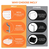 INCLY 70PCS Metal Peg Board Kit with 1/4" Pegboard Accessories, 4 Pack White Pegboard Panels, Bins, Cups and Peg Board Hooks, Paper Towel Holder, Pegboard Wall Organizer for Craft Room, Office, Sewing INCLY