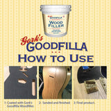 Water-Based Wood & Grain Filler - Neutral Base - 1 Gallon by Goodfilla | Replace Every Filler & Putty | Repairs, Finishes & Patches | Paintable, Stainable, Sandable & Quick Drying Goodfilla