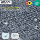 Sundale Outdoor 5 Pieces Metal Patio Furniture Set with Fire Pit Table, Outdoor Sectional Sofa w/6 Inch Olefin Cushion, Modern Outdoor Conversation Sets Sundale Outdoor