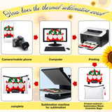 Frienda 8 Pieces Sublimation Blank Cosmetic Bags Set Including DIY Heat Transfer Makeup Bags with Zipper, Keychains, Tassels, Jump Rings for DIY Crafts Back to School Present Frienda