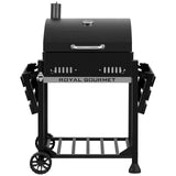 Royal Gourmet CD1824ET 24-Inch Movable Charcoal Grill with Foldable Side Tables, Outdoor BBQ Grill with 470 Sq. In. Cooking Area for Outdoor Picnic and Camping Grilling, Black Royal Gourmet