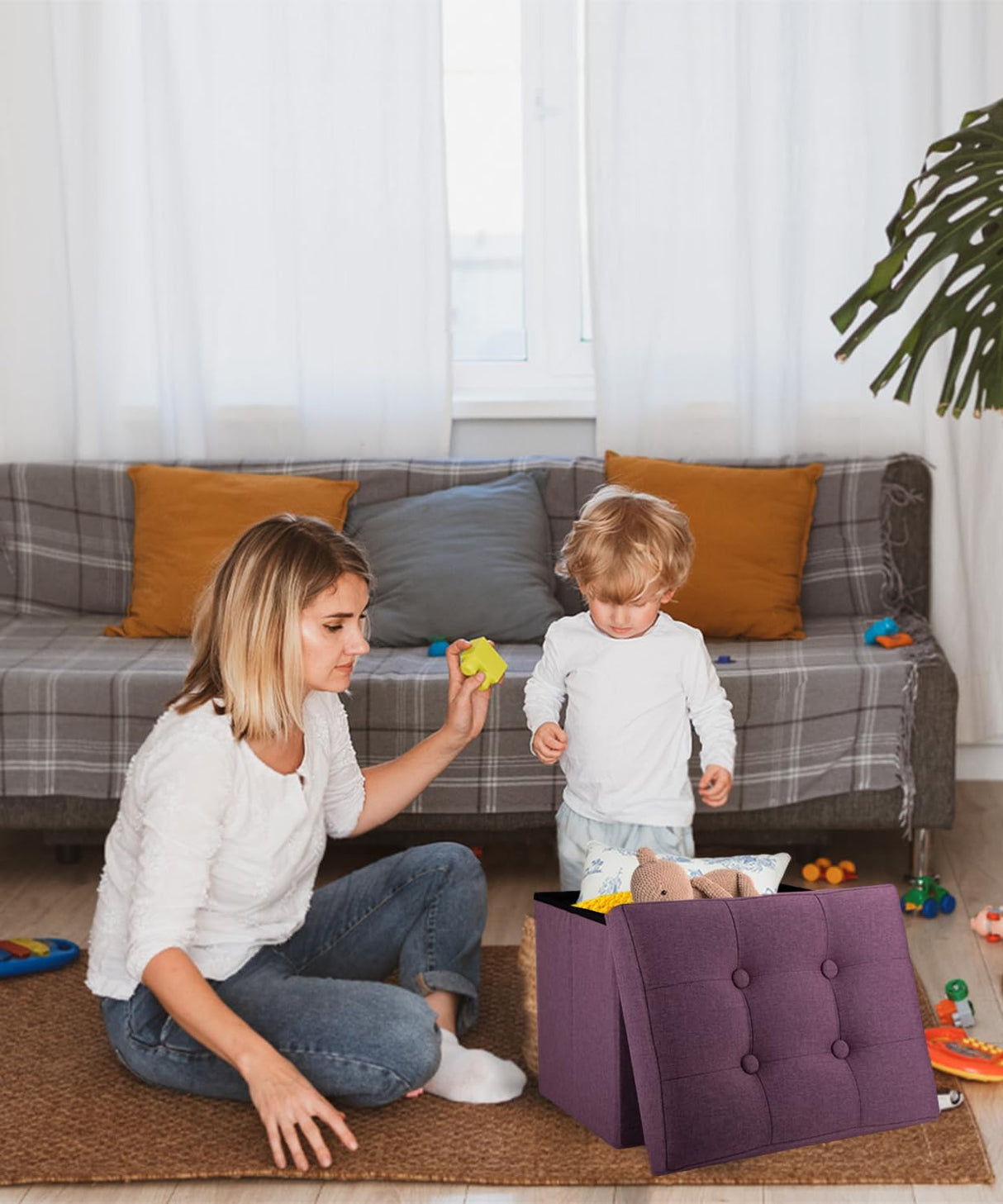 Docvania Ottoman Storage Ottoman Foot Rest Stool Foldable Bench with Storage Student Dormitory Bedroom and Entryway Storage 17 X 13 X 13 Docvania