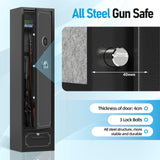 SAPITAL 6 Gun Safe,Gun Safe for Rifles and Pistols,Gun Cabinet for Rifles and Shotguns with Drawer,Electronic Rifle Safe,Gun Safes & Cabinets with LED Light, Removable Shelf and Gun Rack (6-gun safe) SAPITAL