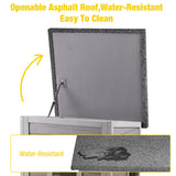 Aivituvin Outdoor Cat House，Two-Story Feral Cat Shelter，Wooden Cat Condos,Weatherproof Cat Enclosure for Winter with Escape Doors Aivituvin