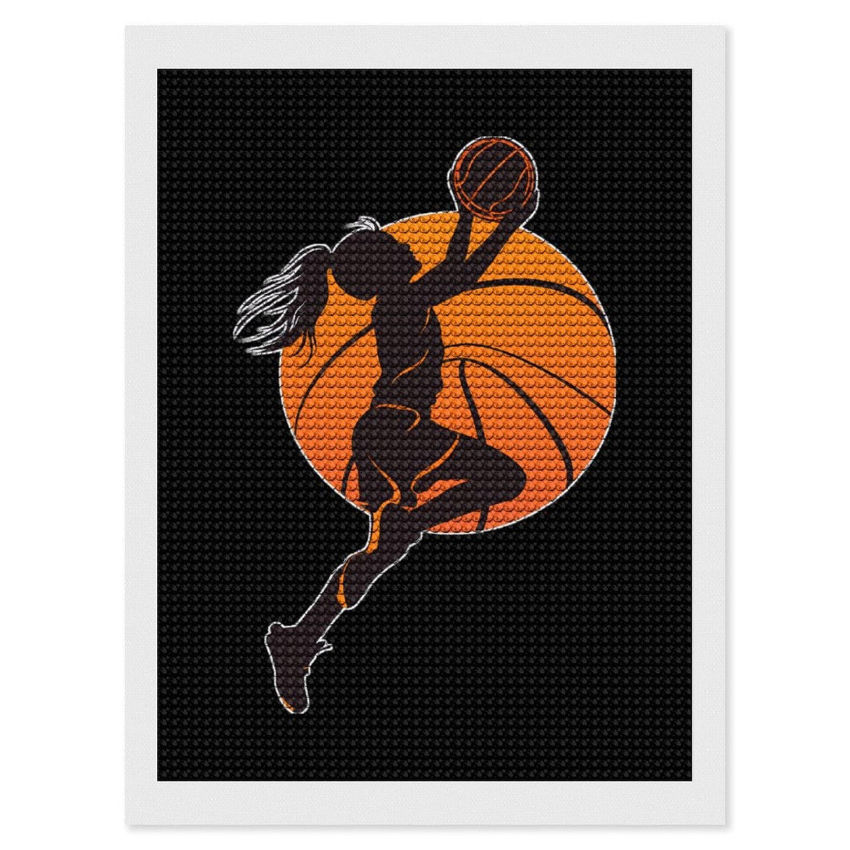 Basketball Girl Adults Diamond Painting Pictures DIY Art Crafts Kits for Home Wall Decoration 12"x16" Generic