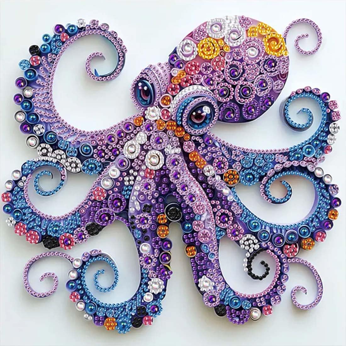 5D Diamond Painting Kits for Beginners,Animal Special Shape Diamond Art Kits for Purple Octopus DIY Crystal Rhinestones Paint by Diamonds and Crafts for Adults Home Wall Decor 12 X 12inch SHICERNHJ