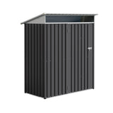 Vongrasig 5 x 3 FT Outdoor Storage Shed, Metal Shed Small Garden Tool Storage Shed with Large Window and Lockable Door for Outside Backyard Patio Lawn (Dark Grey) Vongrasig