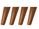 Bikani Round Solid Wood Furniture Legs Sofa Replacement Legs Perfect for Mid-Century Modern/Great IKEA hack for Sofa, Couch, Bed, Coffee Table (6 Inches,Set of 4, Walnut Color) Bikani