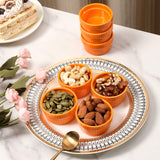 Creme Brulee Ramekins 1.5 oz Set of 6 Oven Safe, Vidalenta Ceramic Dipping Sauce Cups Dessert Dishes Bowls for Kitchen Custard Dessert Charcuterie Board, Orange Vidalenta