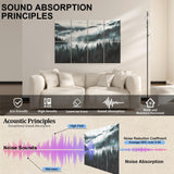 Ginchain Art Acoustic Panels Soundproof Wall Panels, 48 X 32Inches acoustic panels sound absorbing, Decorative Acoustical Wall Panels, sound panels noise reducing for Home & Office(Misty Forest) Ginchain