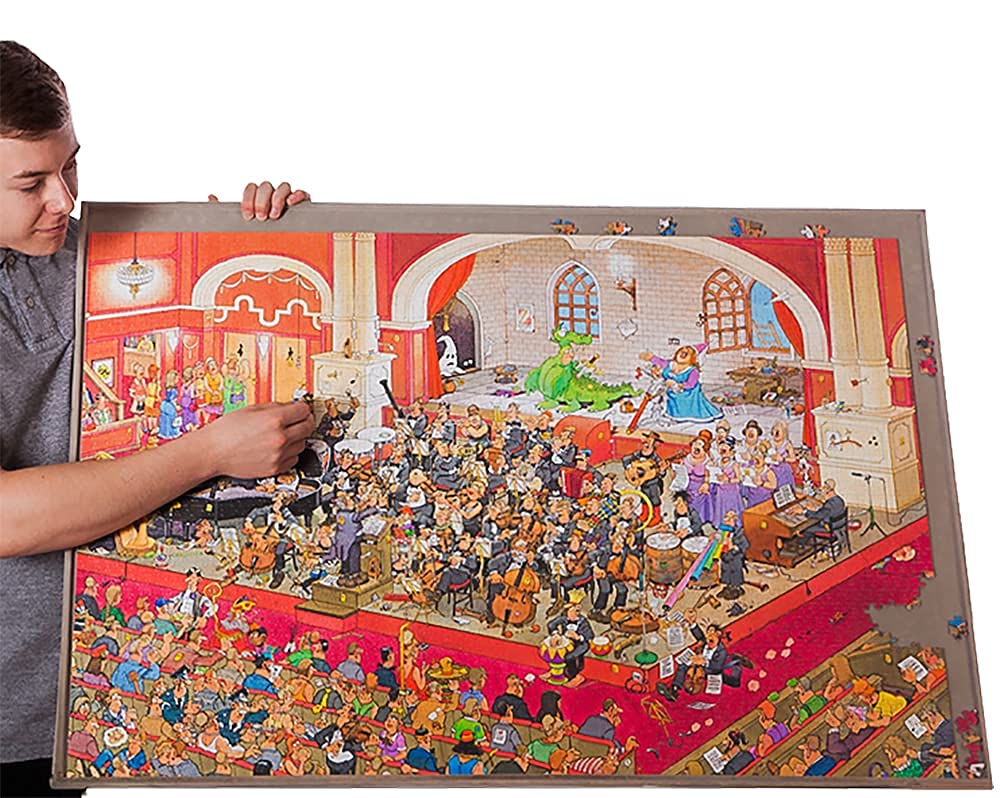 Jigthings – Jigboard 2000 – Jigsaw Puzzle Board for Puzzles up to 40” x 28”. Solid Board with Raised Edge for Most 2000 Piece Puzzles jigthings