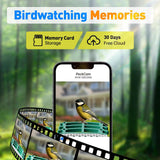 Smart Bird Feeder with Camera Solar Powered, 2.5K HD AI Identify Species, Smart Bird House with Cam, Auto Capture Animal Videos, Instant Notifications, Gift for Animal Lovers and Mom Dad Bsemax