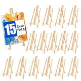 ESRICH 15pcs 17 Inch Tabletop Easels, Easel Stand for Painting,Tripod, Painting Party Easel, Kids Student Desktop Easel for Painting,Paint Easel for Canvas Painting ESRICH