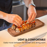 LorisArm 11.2"x 4" Small Wooden Serving Platters and Trays, Natural Acacia Wood Tray for Dessert,Appetizer, Cheese, Fruit, Cookie. LorisArm