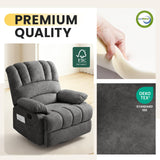 Oversized Recliner Chair,360°Swivel Rocker Recliner for Big Man,Extra Wide Manual Recliners,Overstuffed Soft Rocking Sofa Chair for Living Room,High Back,Large Footrest(Gray) Generic