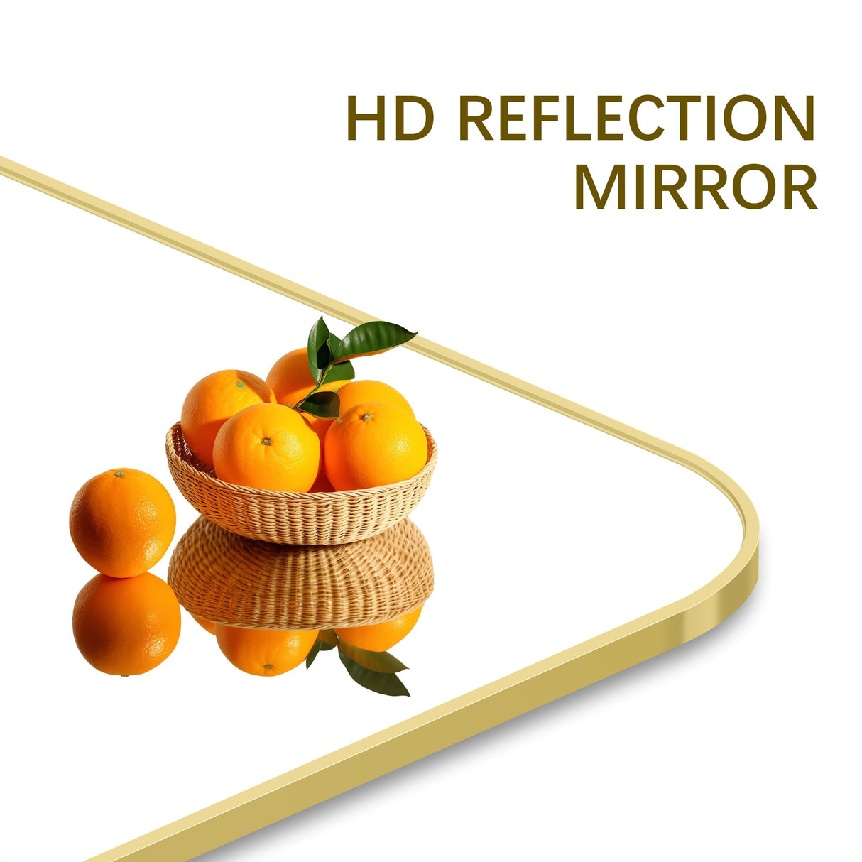 CIVENO 55"x36" Gold Bathroom Mirror, Large Rectangle Mirror, Rectangular Wall Mirror, Rounded Corner Vanity Mirror with Aluminum Metal Frame for Bathroom Bedroom Living Room CIVENO