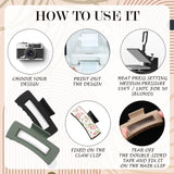 Yuxung 12 Pcs Hair Claw Clips Cover Sublimation Blanks with 6 Pcs Hair Claw Clips Sublimation Hair Claw Clips Cover Blanks 4" 4.1" 4.2", PU Leather for Hair Clips and Claw Clips (Neutral Color) Yuxung