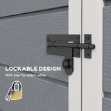 Outsunny 5' x 3' Resin Outdoor Storage Shed with Floor, Garden Shed with Lockable Door, Window and Vent, Plastic Utility Tool Shed for Backyard, Patio, Lawn, Gray Outsunny