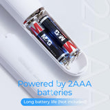 M&G Electric Eraser for Artists, Rechargeable 60 Eraser Refills, Automatic Portable Plastic Pen, Requires 2 AAA Batteries (Not Included), Battery Operated for Drafting, Sketching, Painting (White) M&G