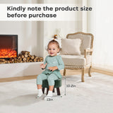 oakvivo 13in Small Foot Stool Ottoman, Round Faux Leather Foot Rest for Couch, Under Desk Pouf Footstool Footrest with Non-Skid Rubber Legs for Ling Room, Bedroom, 13''L x 13''W x 10.2''H, Green oakvivo