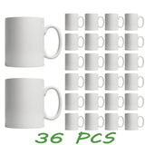HomeVss 11oz White Ceramic Sublimation Coffee Mug Blank White, Case of 36 HomeVss