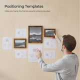 SONGMICS Picture Frames, Collage Picture Frames Set of 10, Two 8x10, Four 5x7, Four 4x6, Photo Frame for Wall Gallery Decor, Table Display, Glass, Rustic Brown SONGMICS