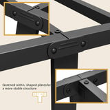 Vengarus Metal Bed Frame,Twin Size Bed Frame with Headboard,Structurally Stable, Heavy Duty Steel Slat Supported,Under Bed Storage,No Box Spring Needed,14 Inch,Black Vengarus