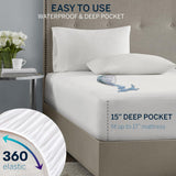 Serta Waterproof Heated Mattress Pad - Electric Bed Warmer with 10 Heat Settings, Auto Shut Off Timer, ETL Certified Electric Mattress Pad, Elastic Deep Pocket, Machine Washable, White King Serta