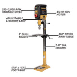 Powermatic 15-Inch Variable-Speed Floor Drill Press, 3/4 HP, 115V 1Ph (Model PM2815FS) Powermatic