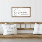 Personalized Framed Wooden Family Name Sign | Custom Family Established Wood Sign | Family Sign Wood Wall Decor… (15" x 30") MRC Wood Products
