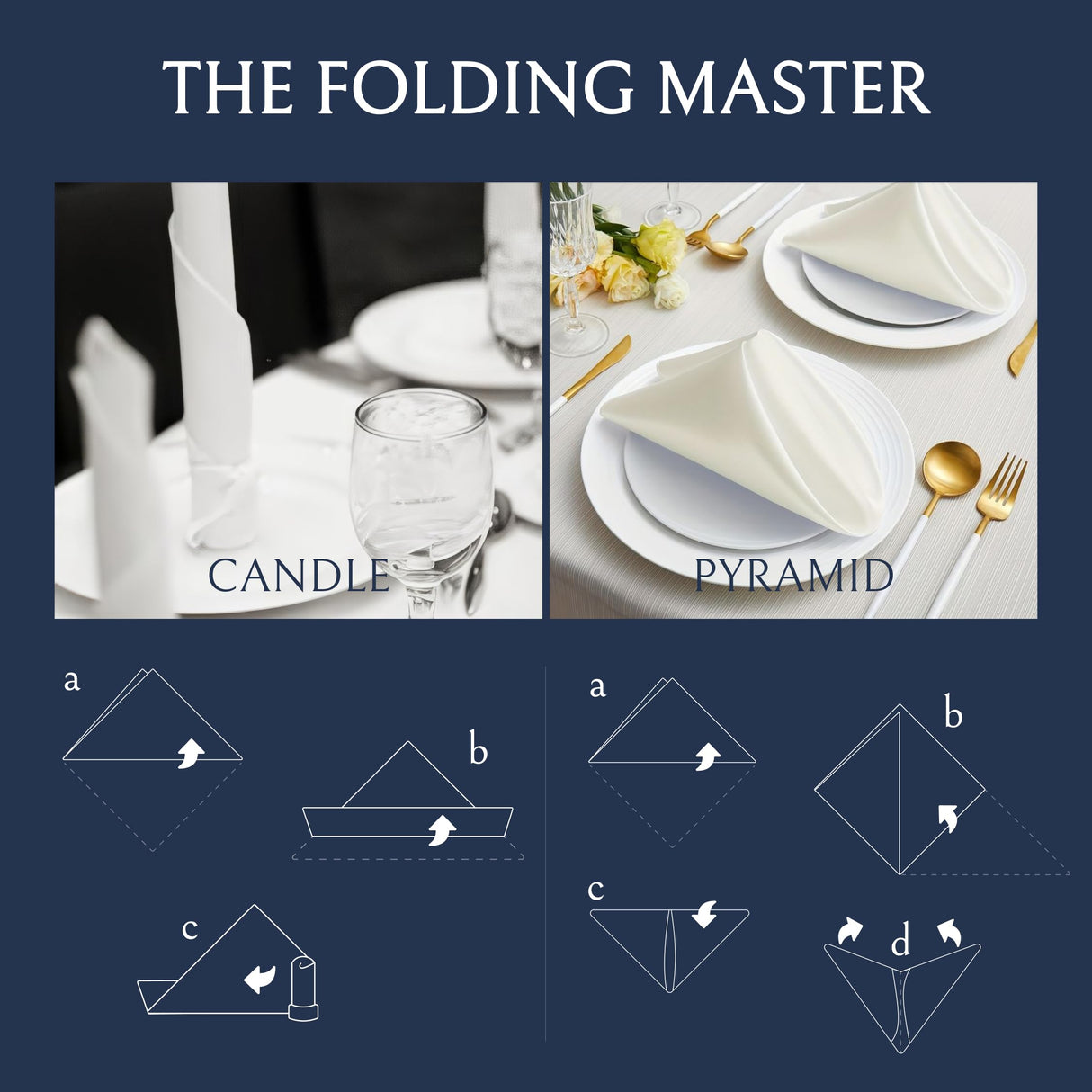 Wealuxe [24 Pack, White] 100% Polyester Soft Durable Washable Cloth Table Napkins 17 x 17 Inch Great for Restaurants, Dinners and Parties Wealuxe